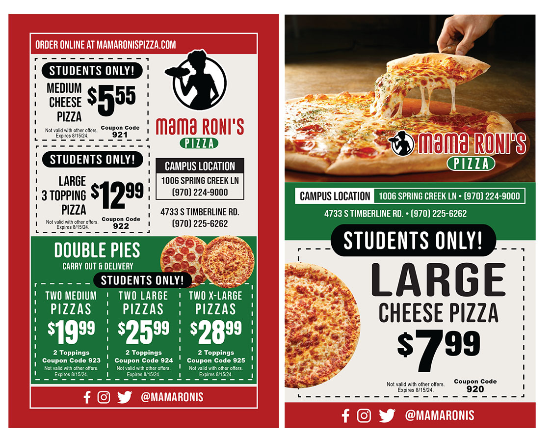 Mama Roni's Pizza Campus Cash Coupons A Web Coupon Brought To You